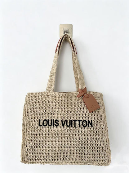 Woven Straw Tote Bag