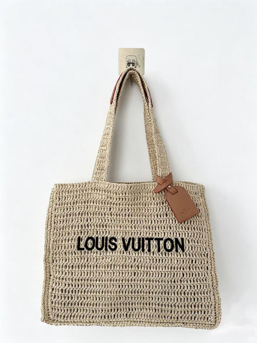 Woven Straw Tote Bag