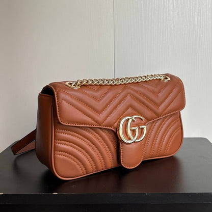 Marmont Medium Shoulder Bag in Brown
