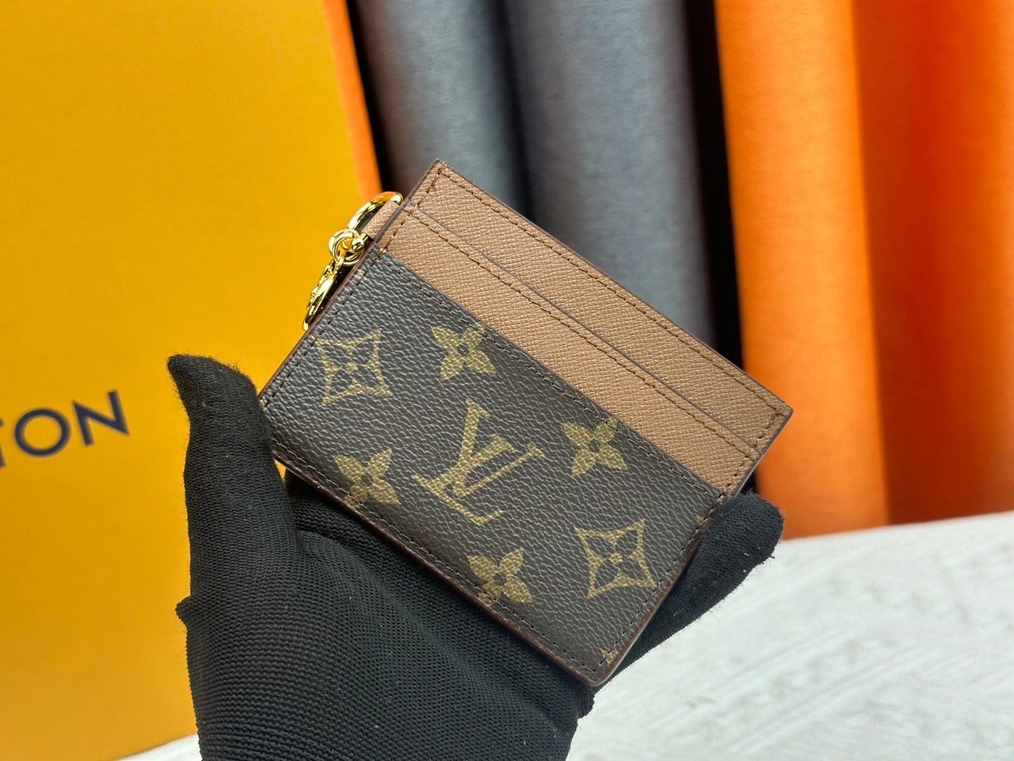 Charms Card Holder Monogram Canvas