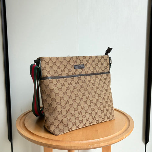 Premium Monogram Canvas Messenger Bag