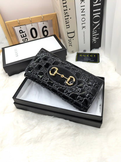 Patent Leather Long Wallet