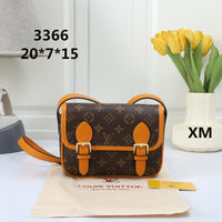 Brown Monogram with Orange Trim