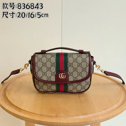 GG Web Stripe Flap Crossbody Bag