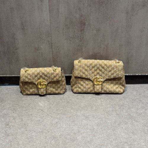 Luxury Quilted Monogram Chain Shoulder Bag