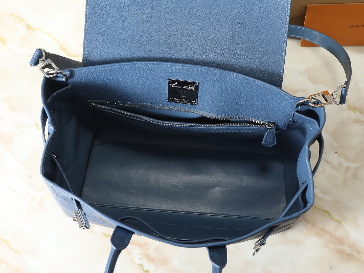 Premium Structured Tote Bag with Lock Detail