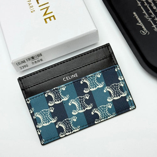 Medium Striped Triomphe Card Holder