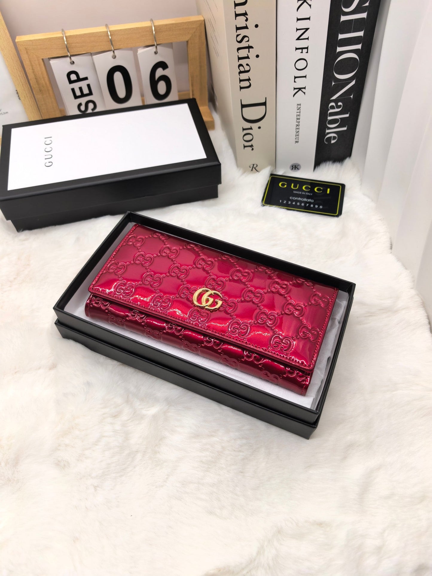 Patent Leather Long Wallet