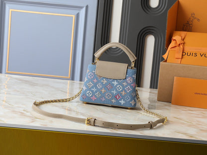 Denim Capucines Handbag