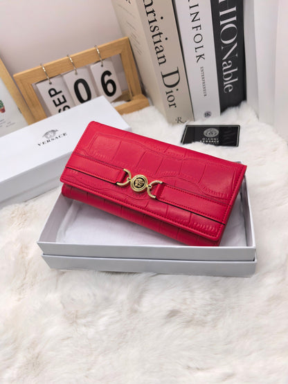 Croc-Embossed Long Wallet