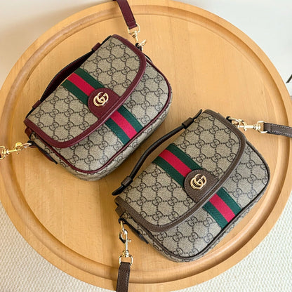 GG Web Stripe Flap Crossbody Bag