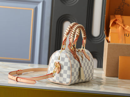 Braided Handle Boston Bag