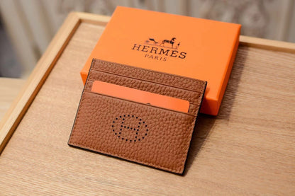 H Leather Square Card Holder