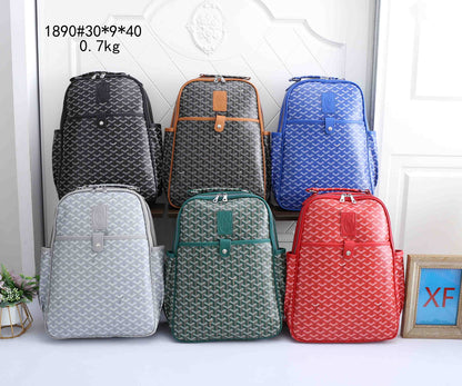 Geometric Monogram Travel Backpack