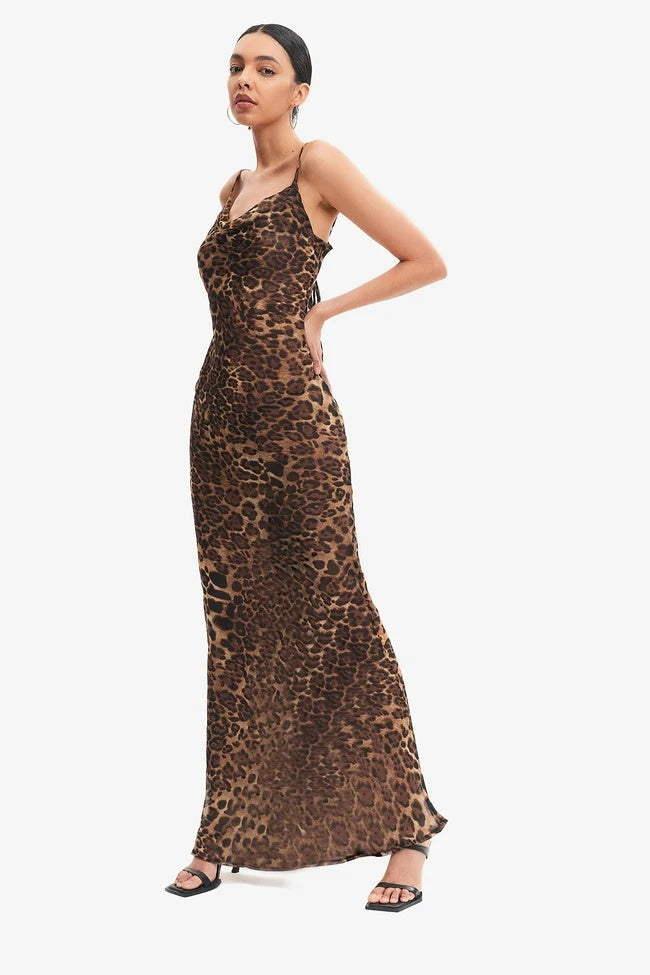 Sahara  Leopard Maxi Dress
