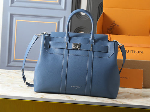 Premium Structured Tote Bag with Lock Detail
