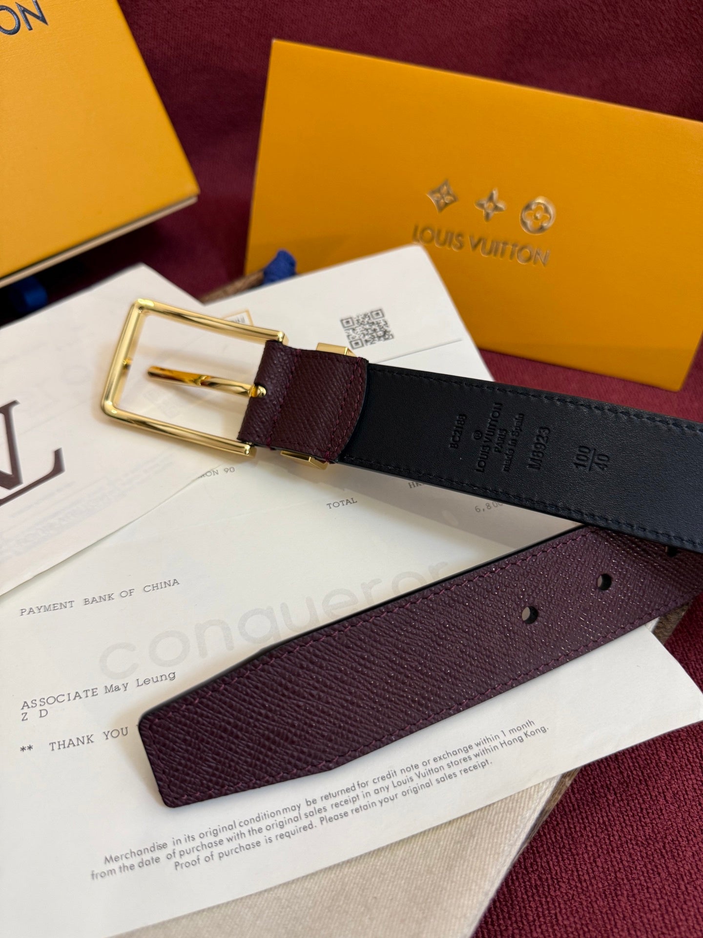 Burgundy Pont Neuf Belt