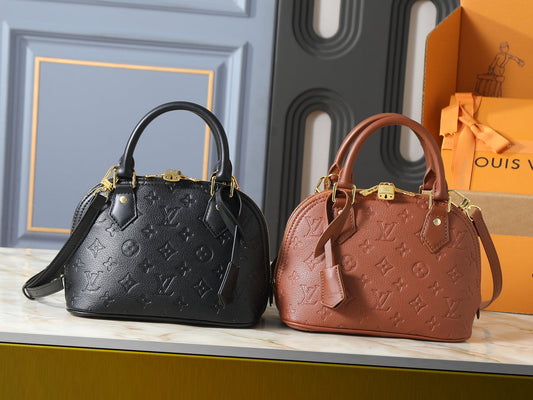 Alma-Inspired Embossed Satchel Bag