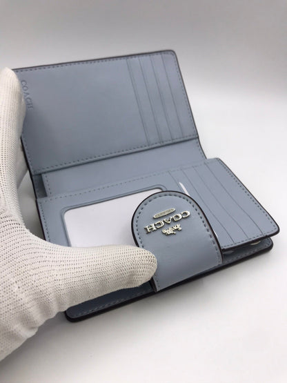 Blue Medium Corner Zip Wallet