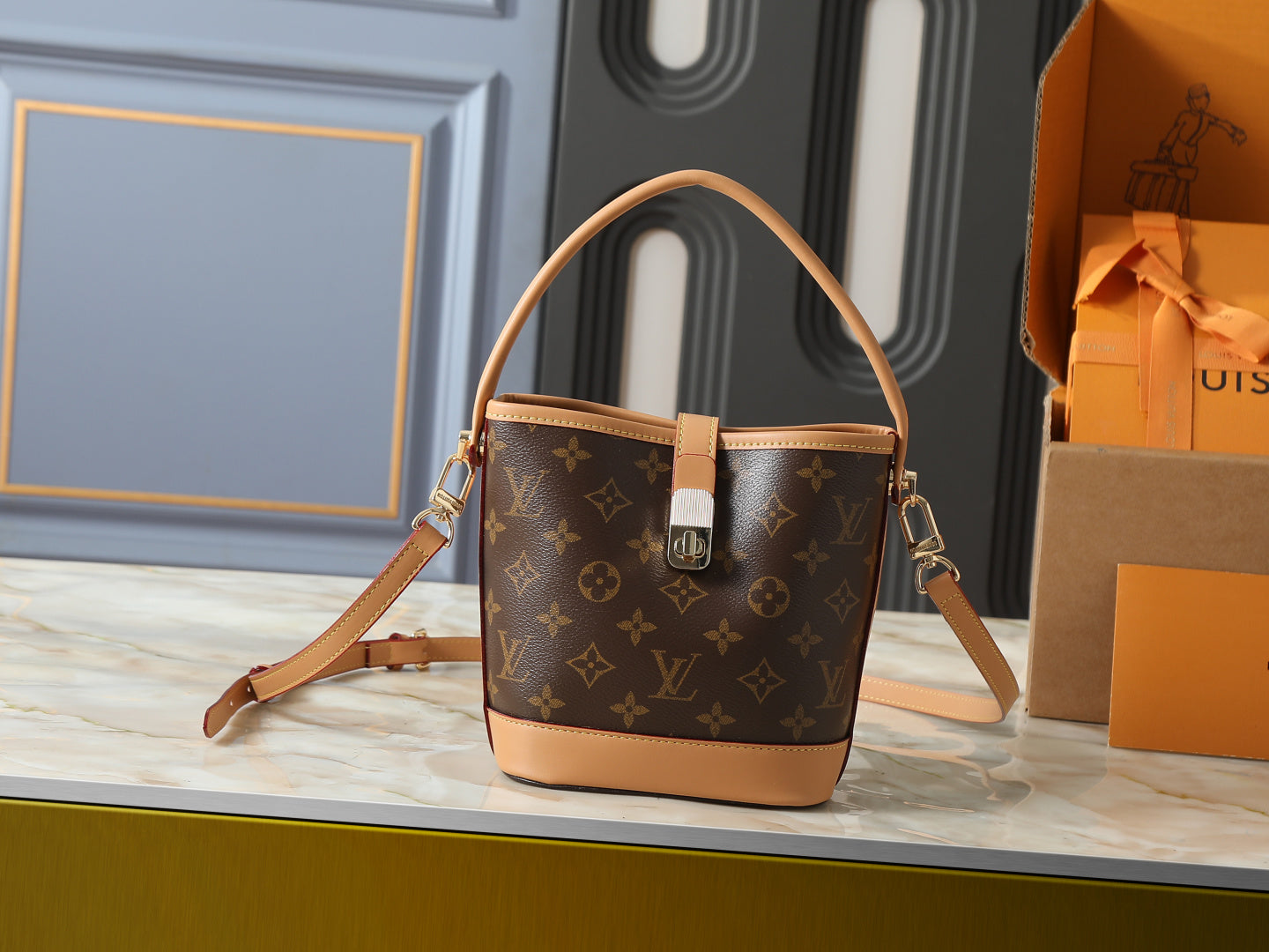 Classic Monogram Bucket Shoulder Bag