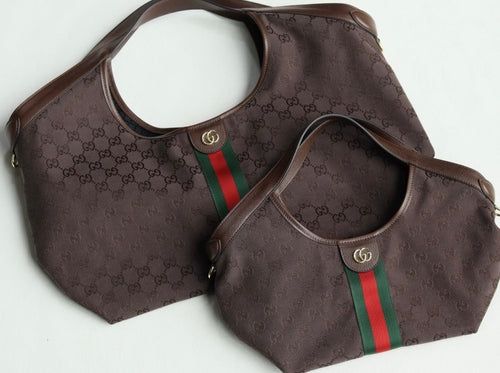 Premium Monogram Shoulder Tote Bag