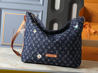 Dark Blue Denim Print