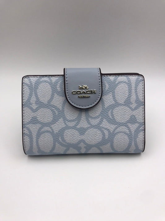 Blue Medium Corner Zip Wallet