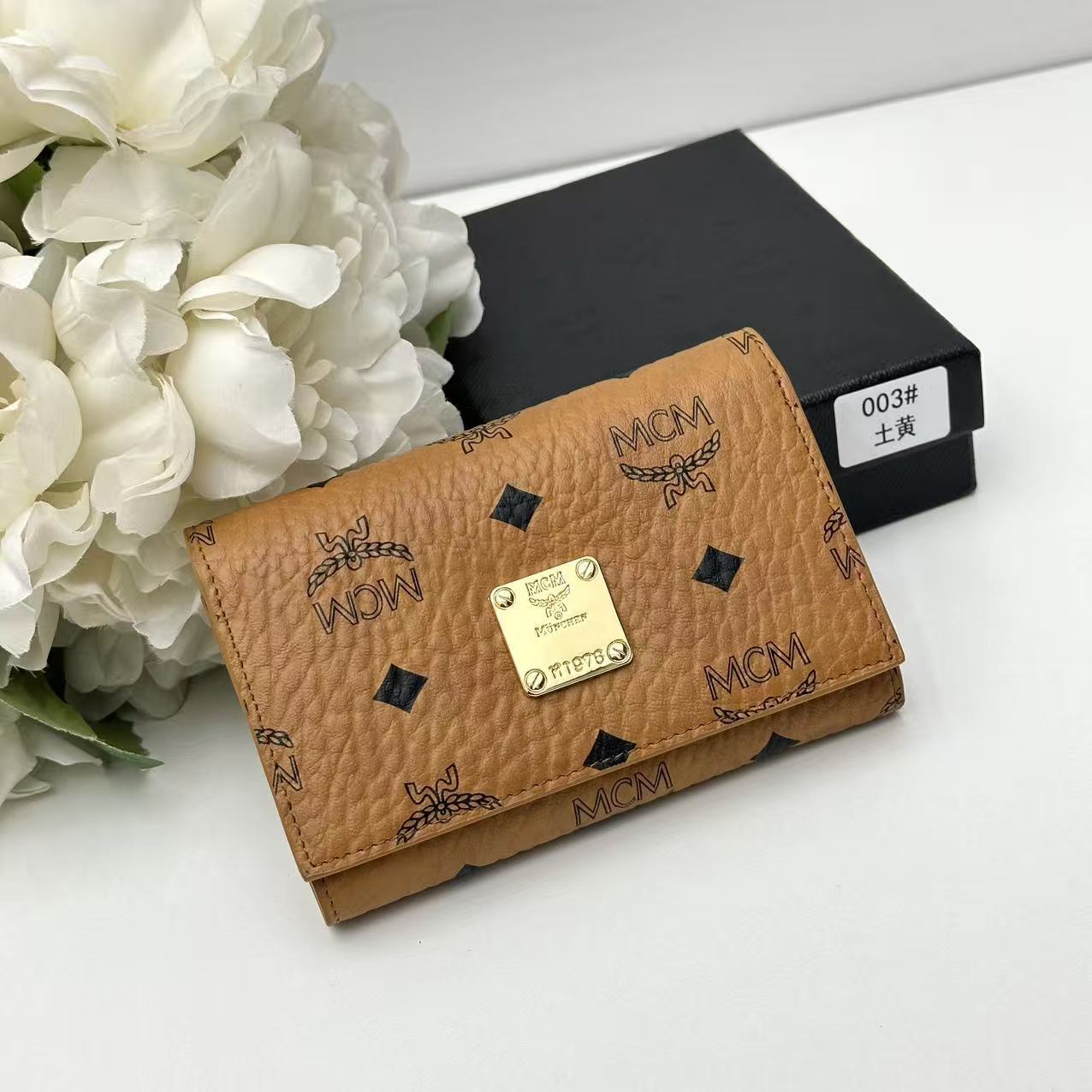 Coated Canvas Trifold Wallet