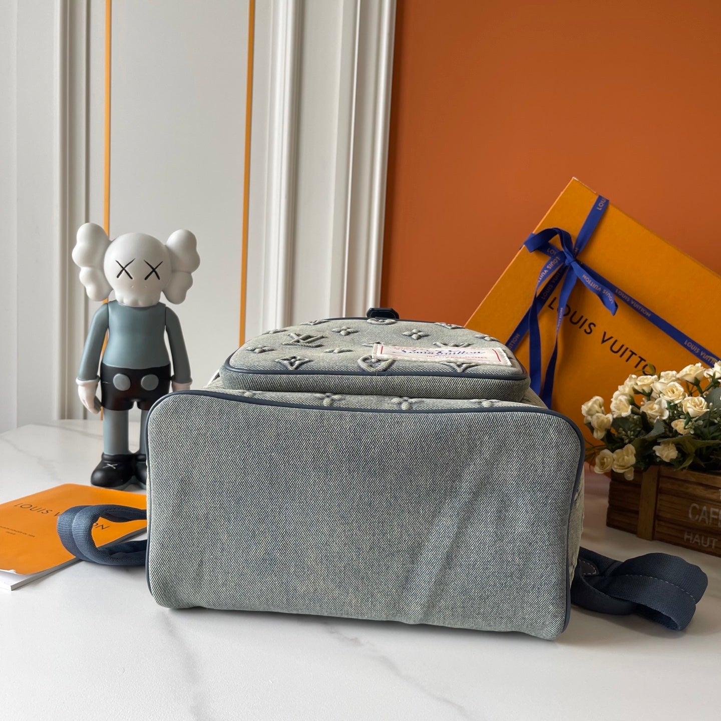 Monogram Denim Backpack Bag