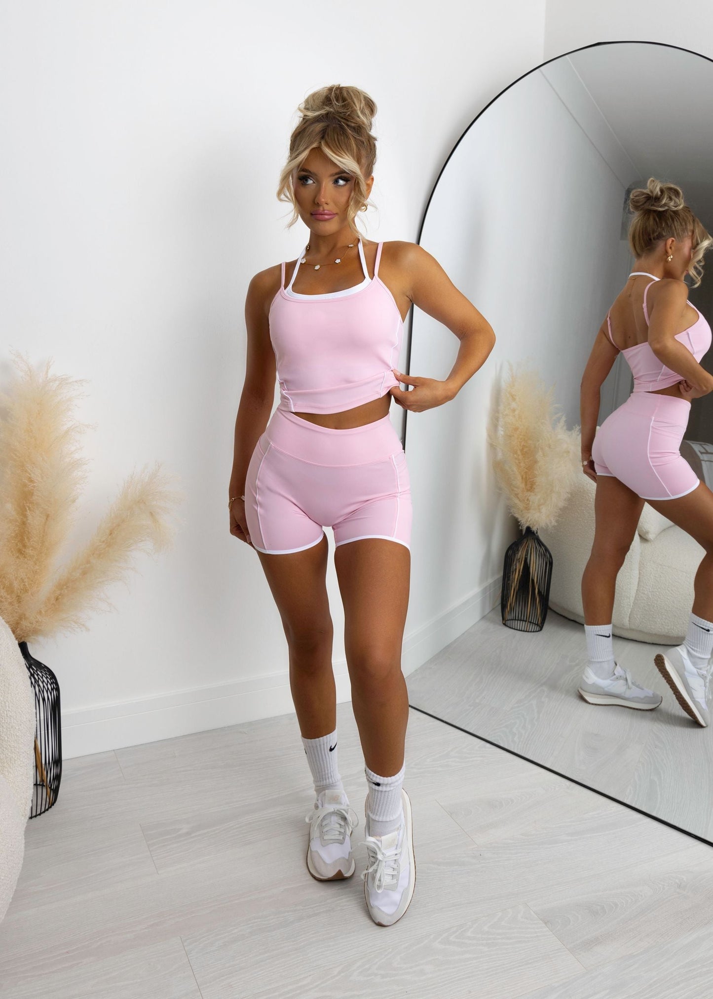 All For You Double Strap Contrast Two Piece
