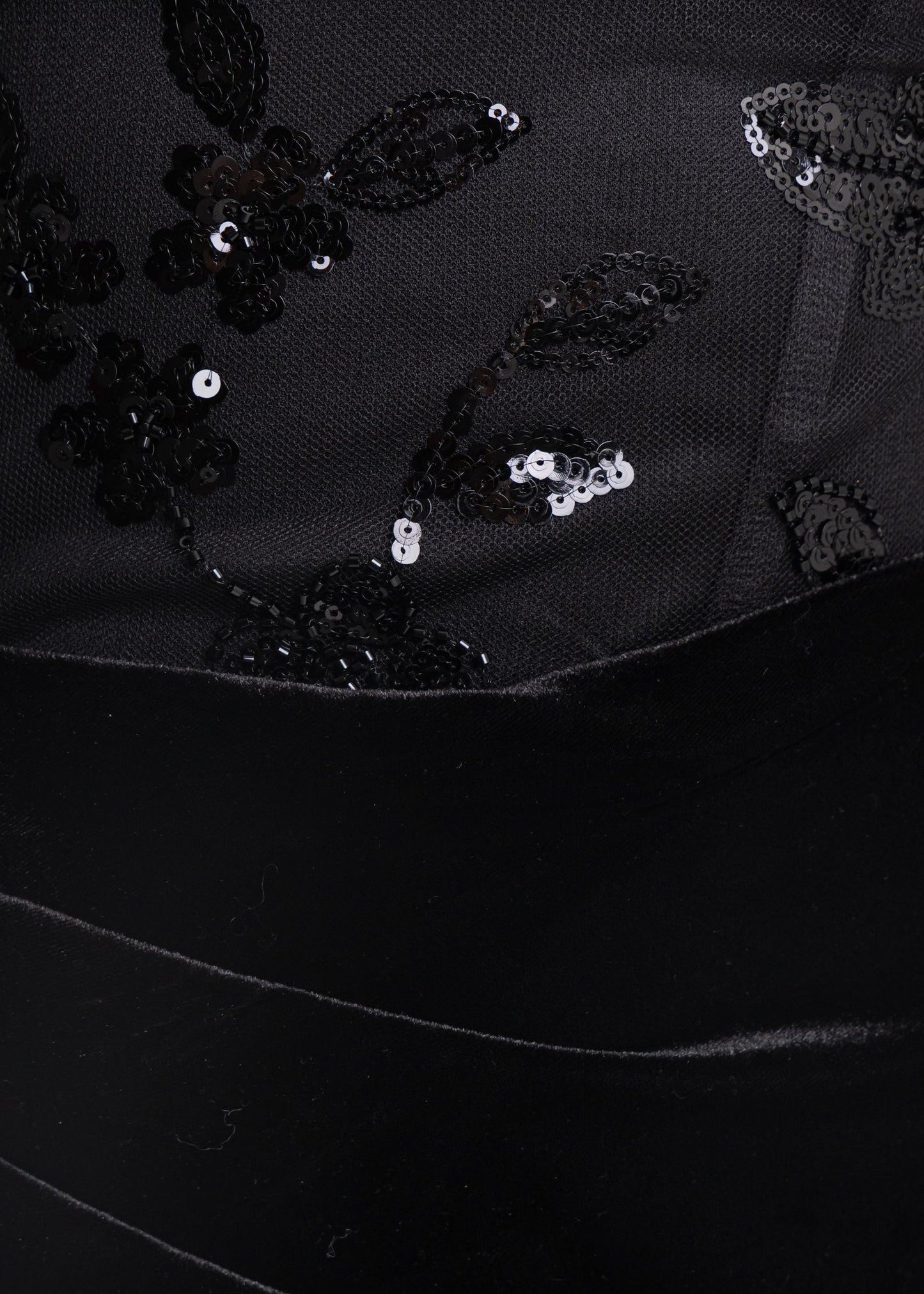 Dark Temptation Velvet Drape Mini Dress - Black