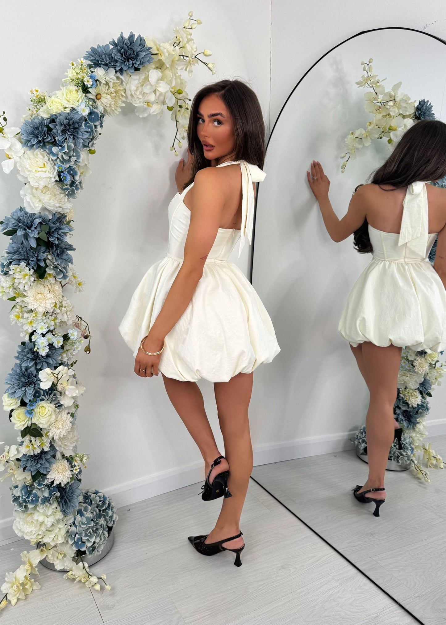 Endless Now Halterneck Mini Dress - Ivory