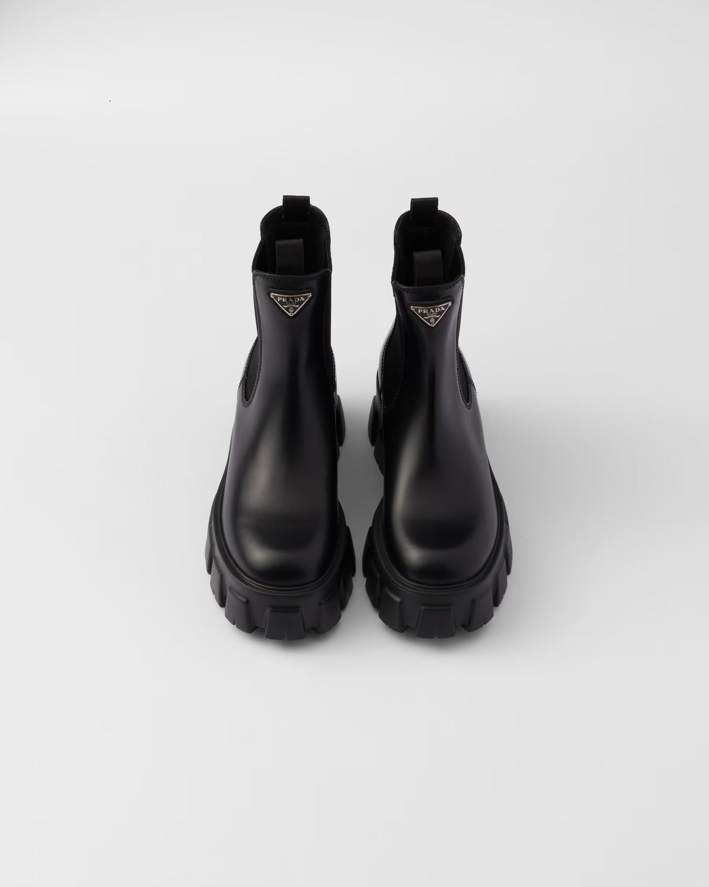 Monolith brushed leather booties