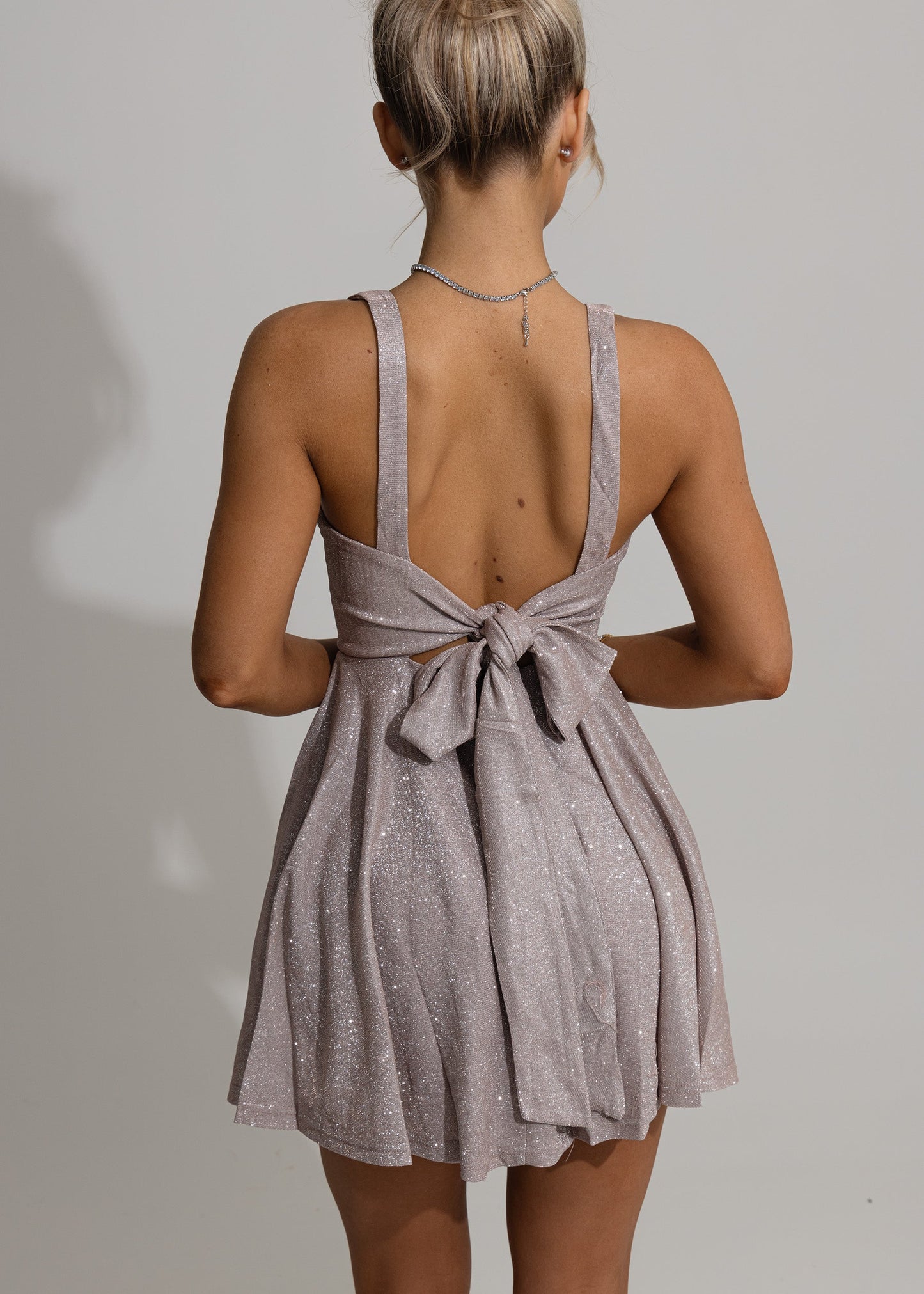 No Other Love Bow Mini Dress - Pink