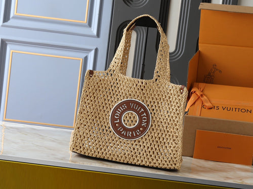 OnTheGo Raffia Tote Bag