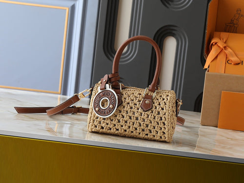 Raffia Nano Natural Tan Handbag