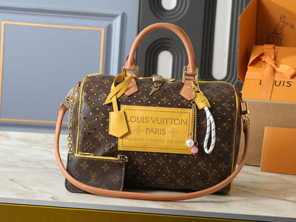 Perforated Monogram Travel Boston Bag with Matching Wallet