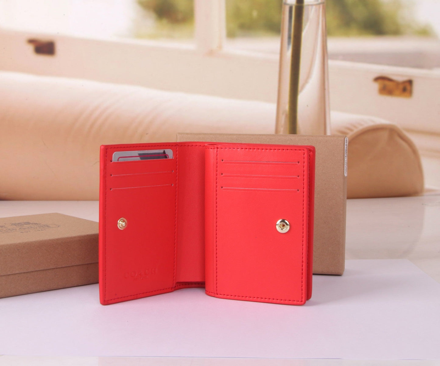 Small C Signature Flap Wallet