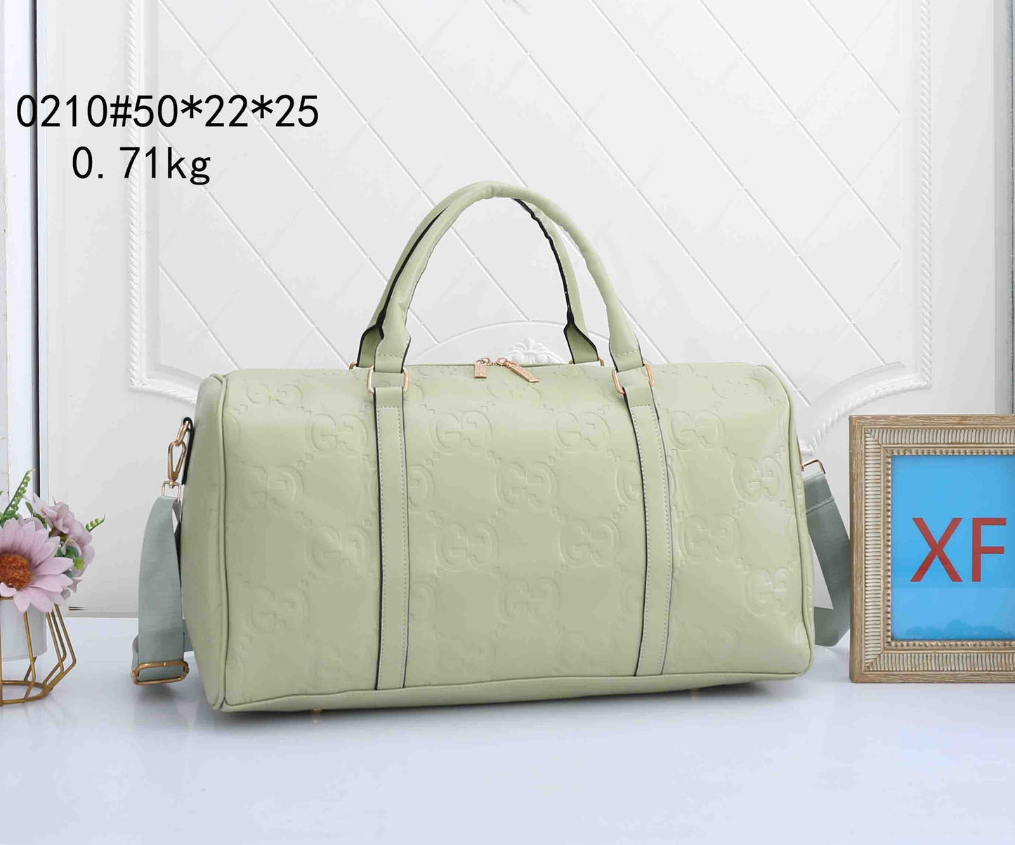 Embossed Weekender Duffle Bag