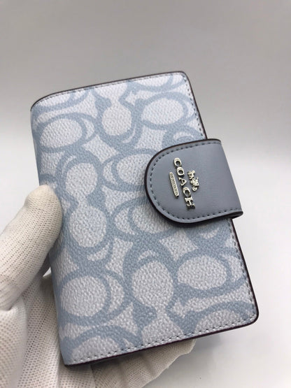 Blue Medium Corner Zip Wallet