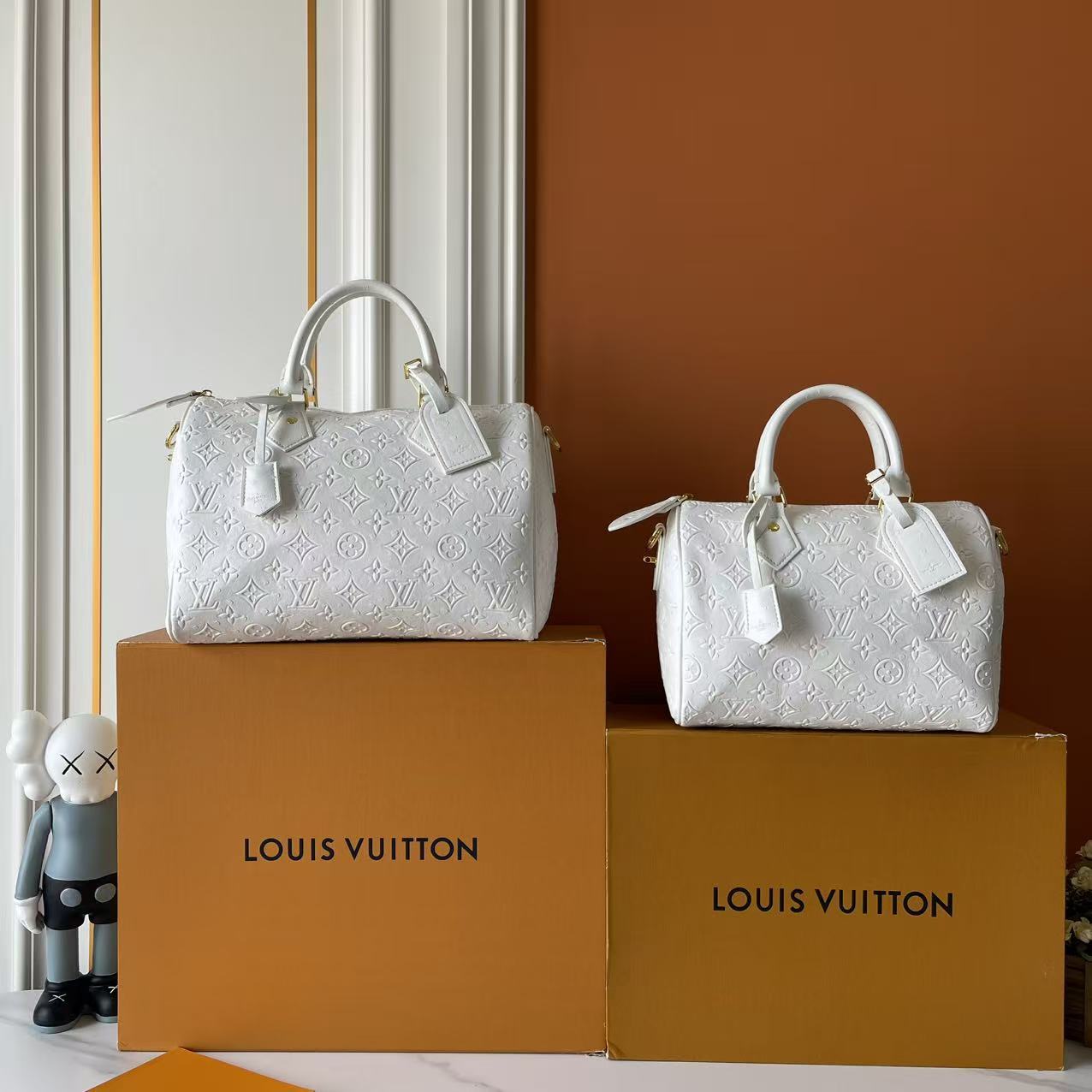 Premium Embossed Boston Handbag