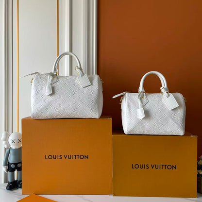Premium Embossed Boston Handbag