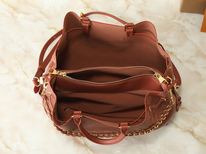 Chain Drawstring Tote Bag