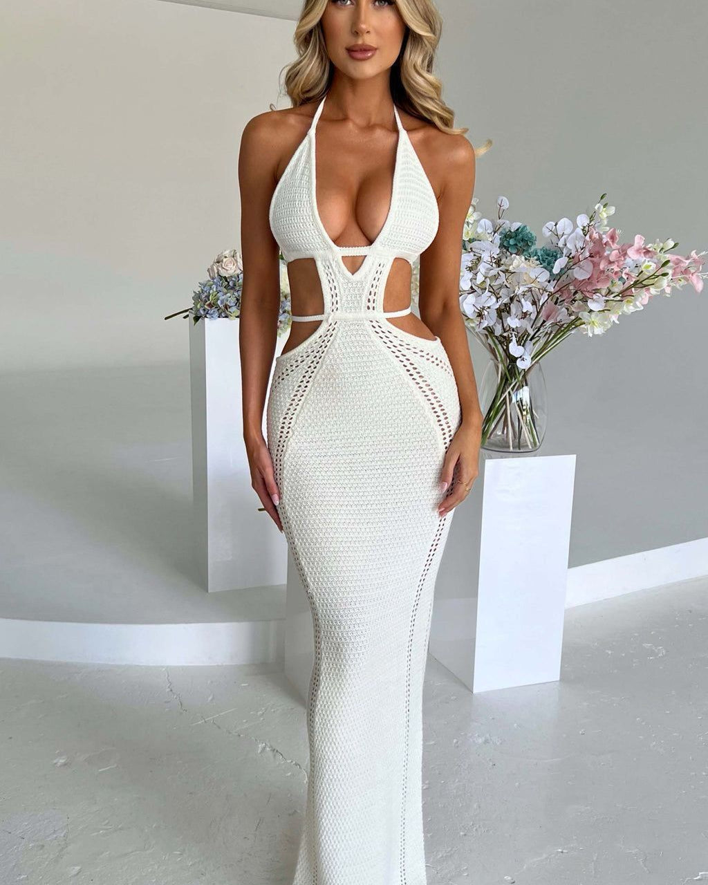 Soleil Serenity Crochet Maxi Dress