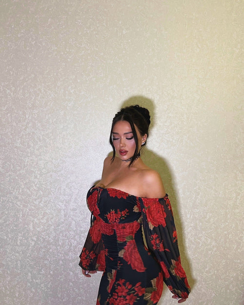 Fynroa Rose Noir Dress