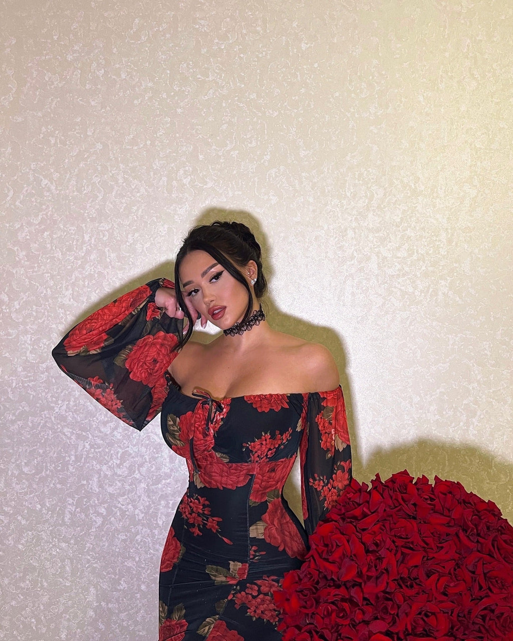 Fynroa Rose Noir Dress