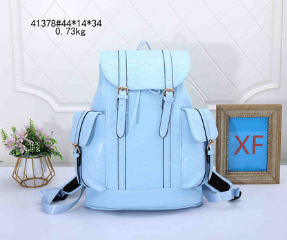 Embossed Multi-Pocket Backpack