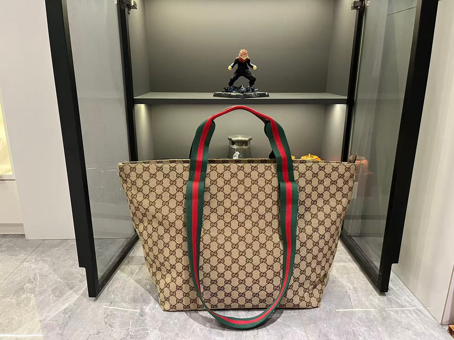 GG Monogram Web Tote Bag