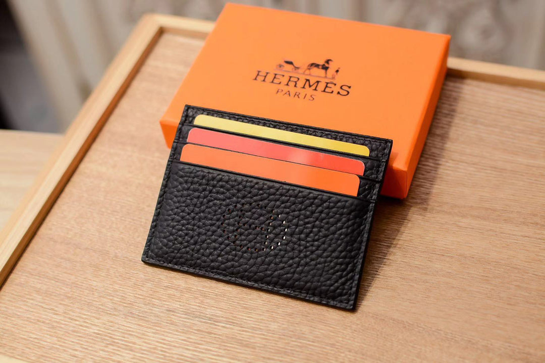 H Leather Square Card Holder