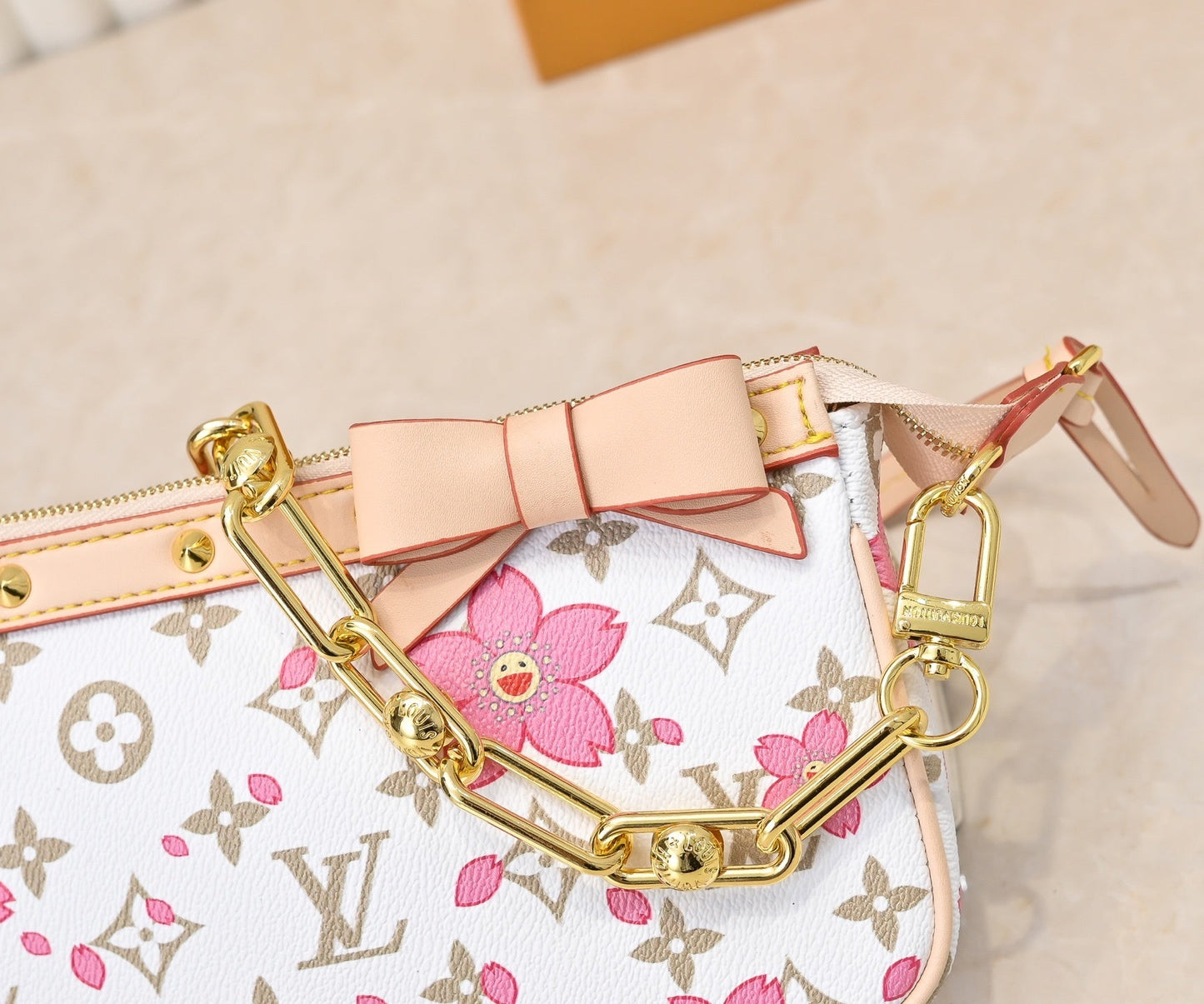 LV x TM Cherry Blossom Design Handbag